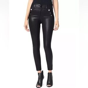 NEW Joe's Jeans The Georgia High Rise Button Skinny Leather Pants -29